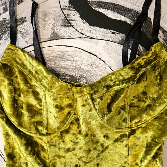 Current Mood Crushed Velvet Mini Dress - Picture 2 of 4